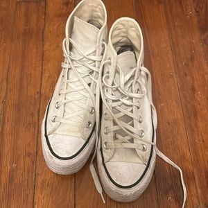 Platform converse - white, size US 5.5